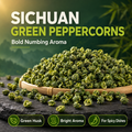 Green Sichuan Peppercorns – Whole Dried Qing Hua Jiao, Fresh Citrusy Numbing Spice for Sichuan Cooking & Hot Pot
