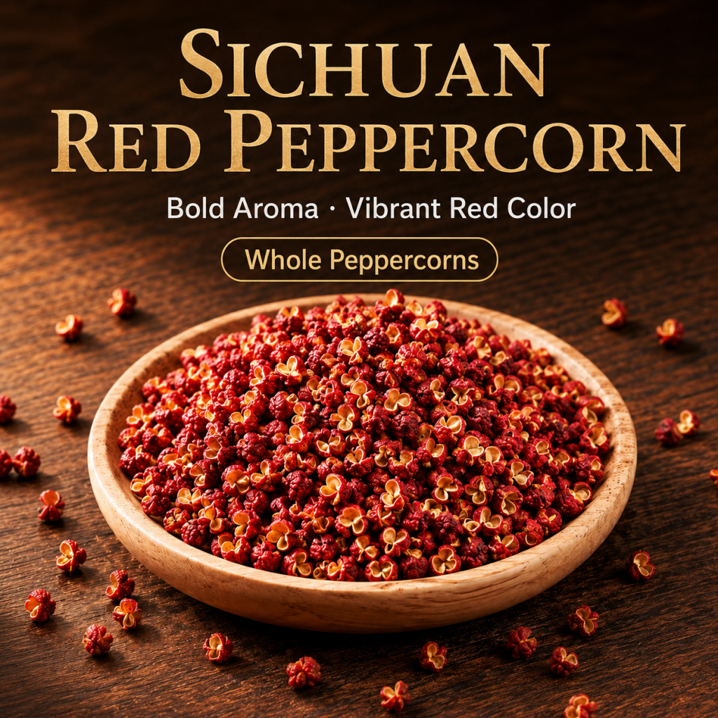 Hanyuan Sichuan Peppercorns – Whole Red Szechuan Pepper, Numbing Spice for Authentic Chinese Cooking