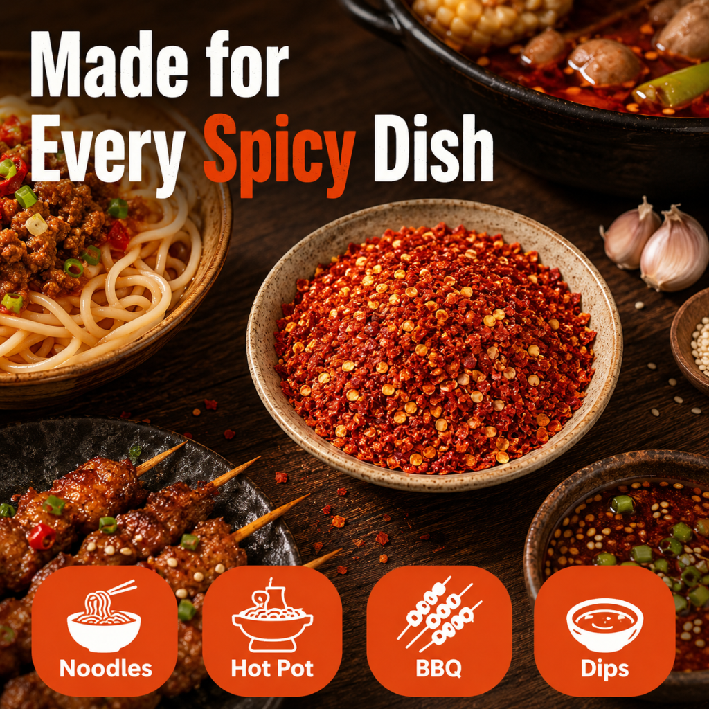 Guizhou Bullet Chili Powder – Premium Ground Zi Dan Tou Hot Chili, Fiery Chinese Red Pepper for Chili Oil, Sichuan Cooking & Spice Blends