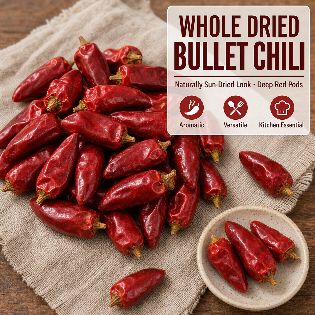 Guizhou Bullet Chili Peppers – Whole Dried Hot Chili Pods, Authentic Chinese Spice for Sichuan Cooking