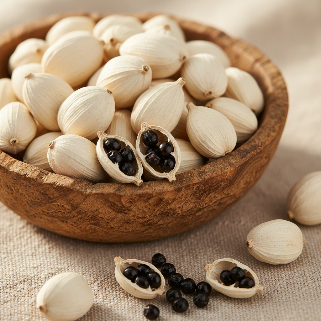 White Cardamom Pods Bai Kou – Whole Dried Chinese Spice for Hot Pot & Braised Meat