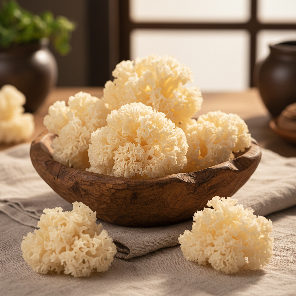 Premium Whole Dried Snow Fungus Tremella Yin Er – Chinese Beauty Superfood Mushroom