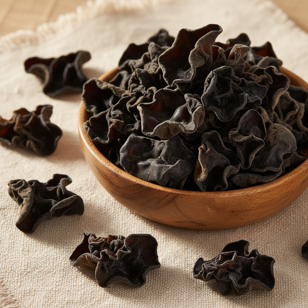 Premium Whole Dried Black Wood Ear Mushrooms Hei Mu Er – Chinese Fungus for Stir-Fries & Soups